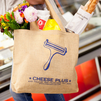Cheese Plus Jute Shopping Bag